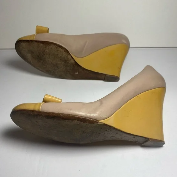 Kate Spade Tan and Gold Wedge Shoes - Picture 7 of 7